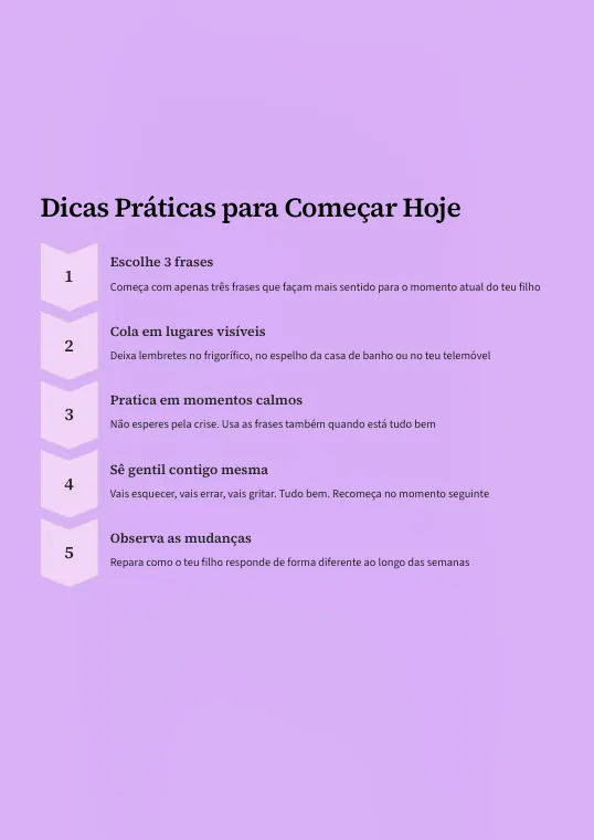 Página do bónus Filhos Confiantes: dicas práticas para começar hoje